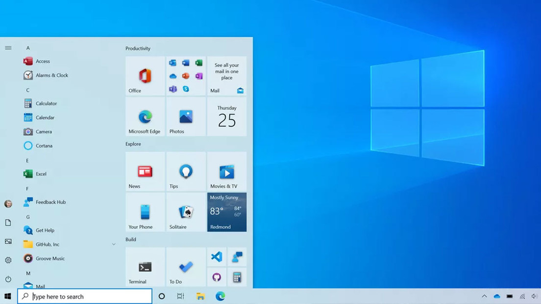 Microsoft lanza una actualización que transforma el menú de inicio de Windows 10