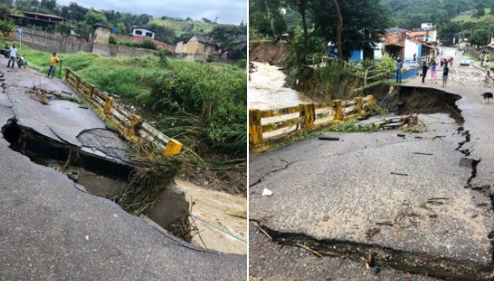 Puente de Peribeca en Táchira amaneció destrozado tras fuertes lluvias #11Nov (Fotos)