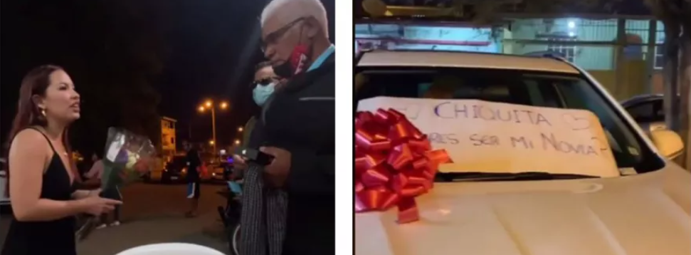 ¡Coronó! El “Sugar Daddy” la sorprendió con carrito nuevo y una propuesta que no pudo rechazar (VIDEO)