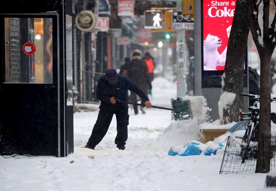 Tormenta de nieve que impactará a 20 estados alcanzaría a Nueva York y Nueva Jersey