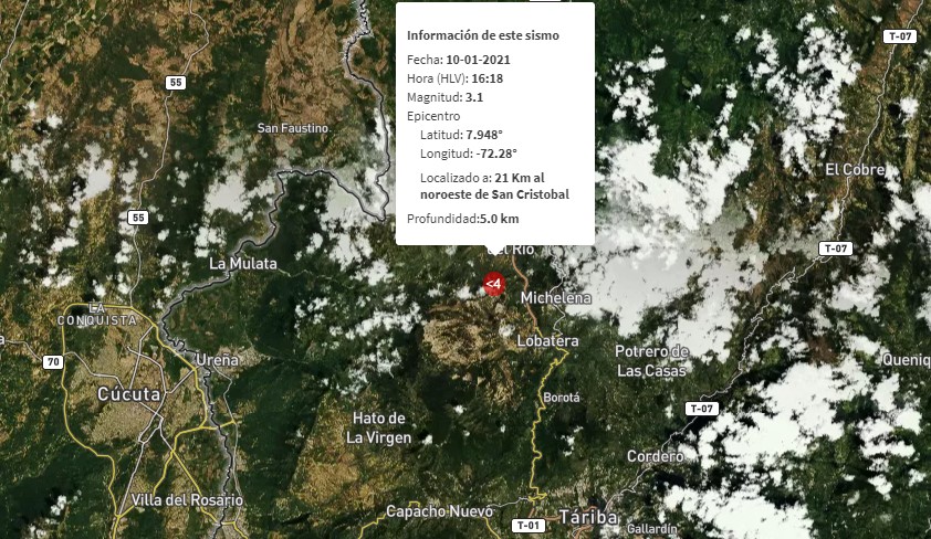 Registran sismo de magnitud 3.1 en San Cristóbal #10Ene