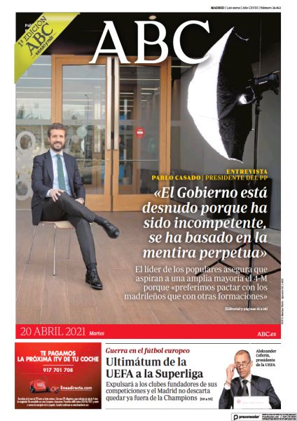 Portadas de la prensa internacional de este martes 20 de abril de 2021