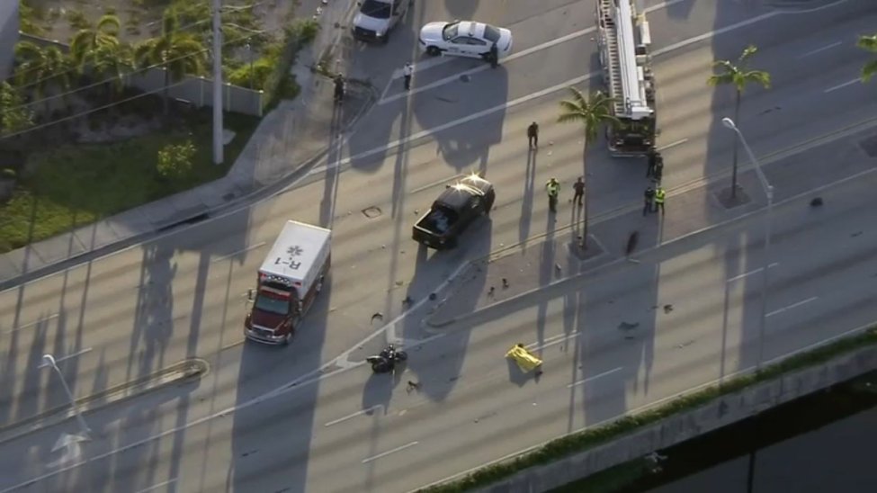 Murió un motociclista tras aparatoso accidente en Hialeah