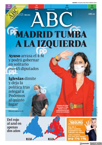 Portadas de la prensa internacional de este miércoles 05 de mayo de 2021