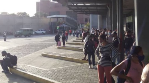 La Guaira sin transporte: La MEGA COLA de personas a la espera de un autobús en Catia La Mar #26May (FOTOS)
