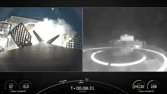 SpaceX lanza con éxito un cohete Falcon 9 con 60 nuevos satélites Starlink