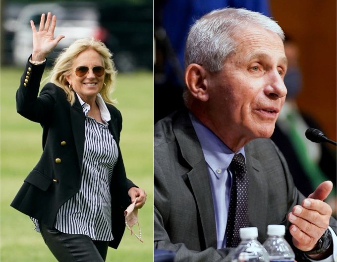 Jill Biden y Anthony Fauci visitarán centro de vacunación en Nueva York