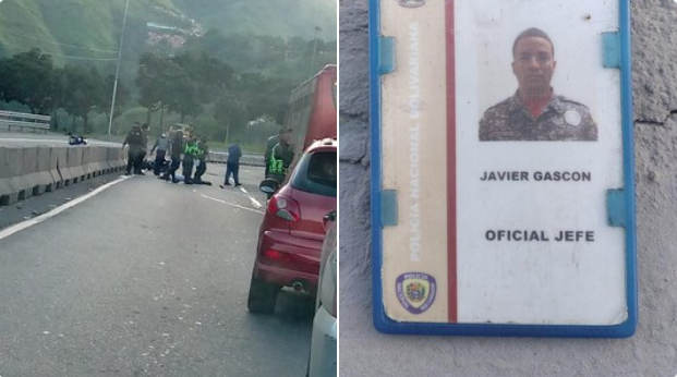 Falleció un oficial de la PNB al impactar contra una gandola en la autopista Caracas – La Guaira #8Sep (IMÁGENES SENSIBLES)