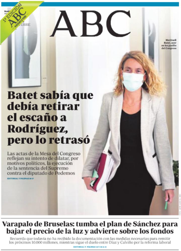 Portadas de la prensa internacional de este miércoles 27 de octubre de 2021