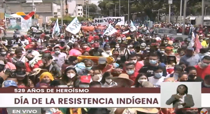 Aglomerados y expuestos al contagio: La marcha roja, rojita en medio de la peor pandemia que ha azotado al mundo (Videos)