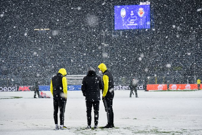 Aplazado el Atalanta-Villarreal por fuerte nevada en Bérgamo