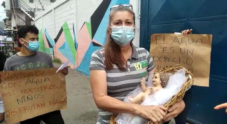 “El niño Jesús tiene sed”: La protesta en La Vega por la escasez de agua #14Dic (VIDEOS)