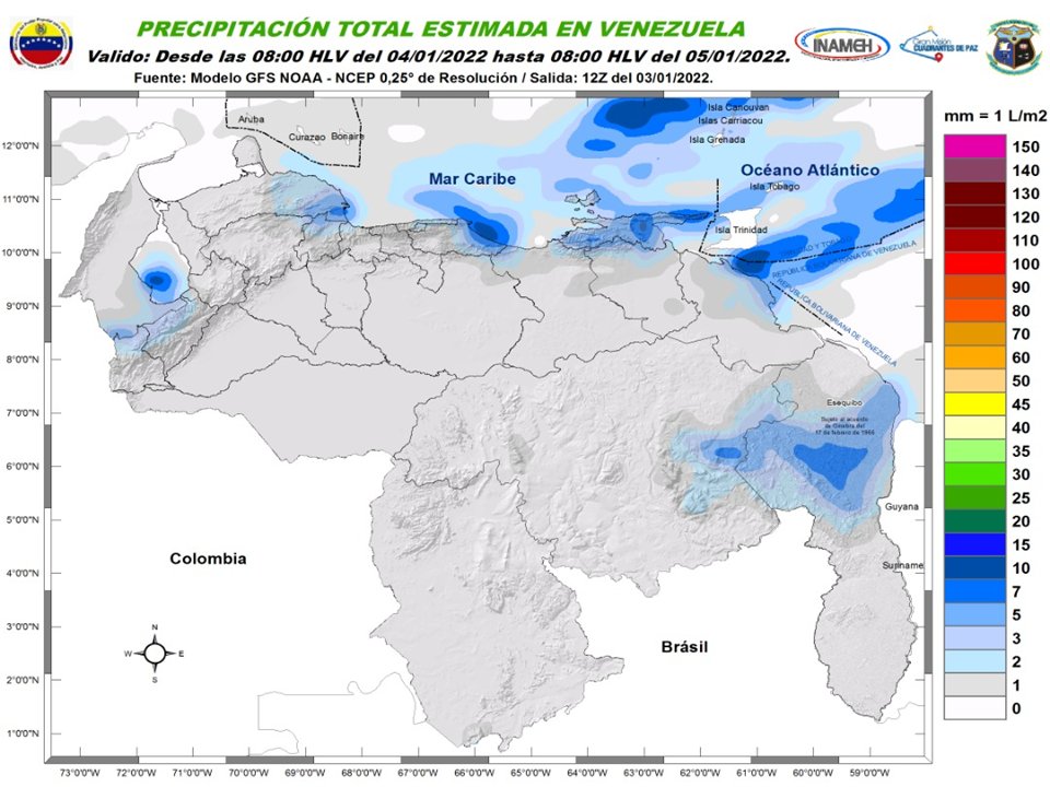 Nubosidad y fuertes marejadas: el pronóstico de Inameh para este #4Ene