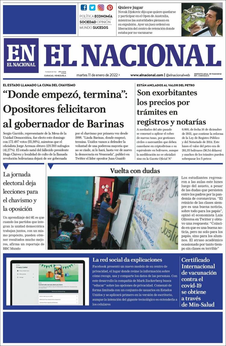 Portadas de este martes 11 de enero de 2022