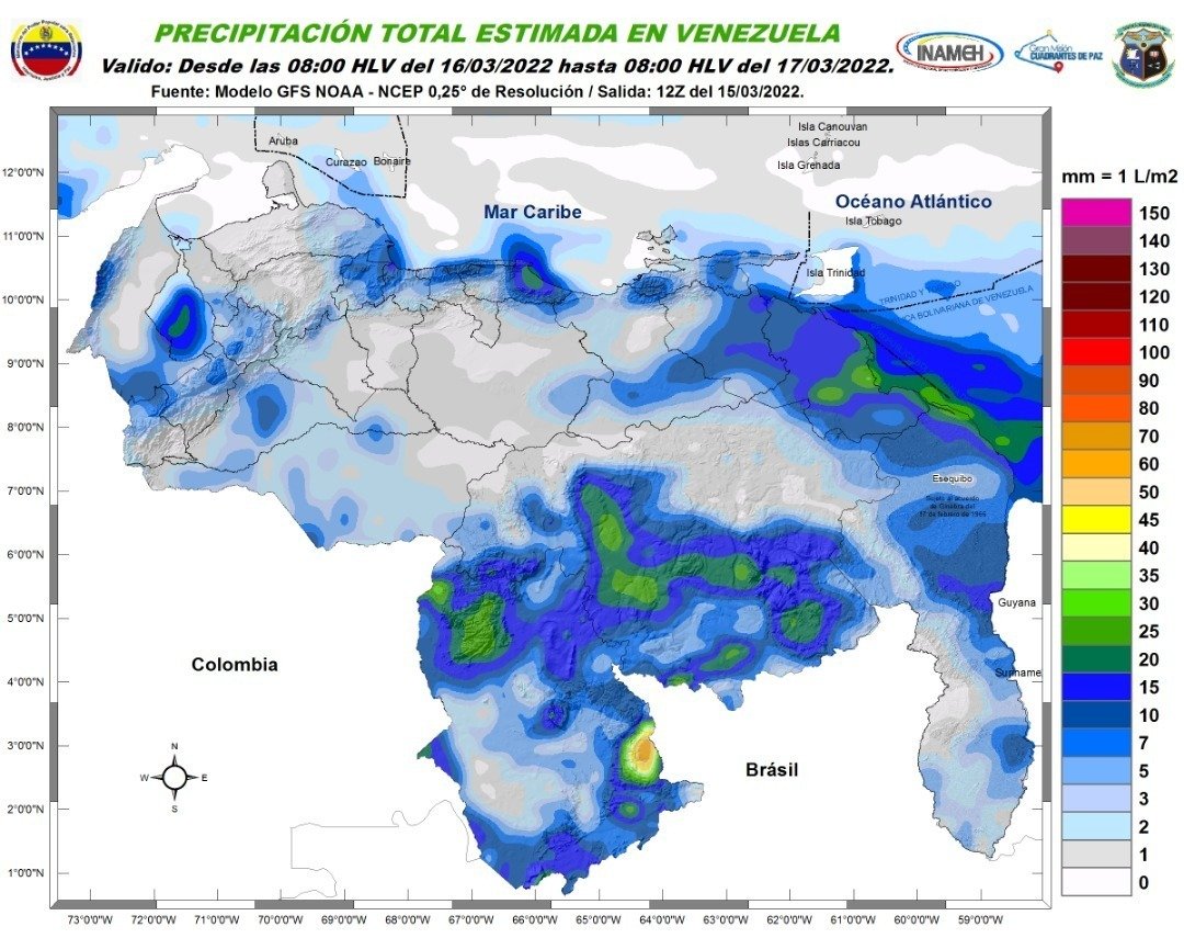 Inameh prevé olas de hasta dos metros de altura en algunas costas de Venezuela #16Mar