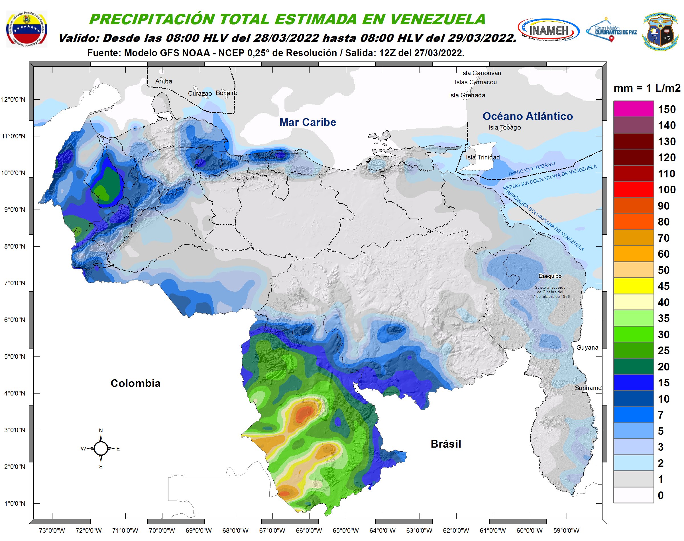 Inameh prevé nubosidad en gran parte de Venezuela #28Mar