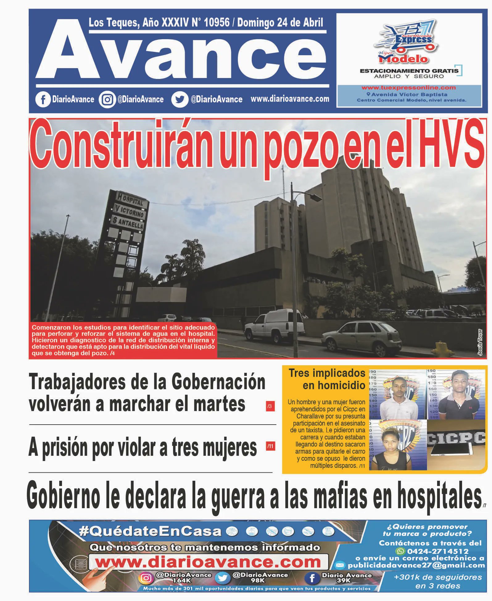 Portadas de este domingo 24 de abril de 2022