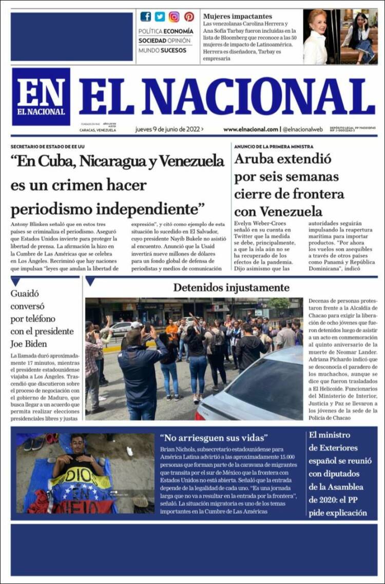 Portadas de este jueves 9 de junio de 2022