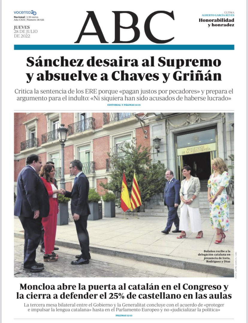 Portadas de la prensa internacional de este jueves 28 de julio de 2022