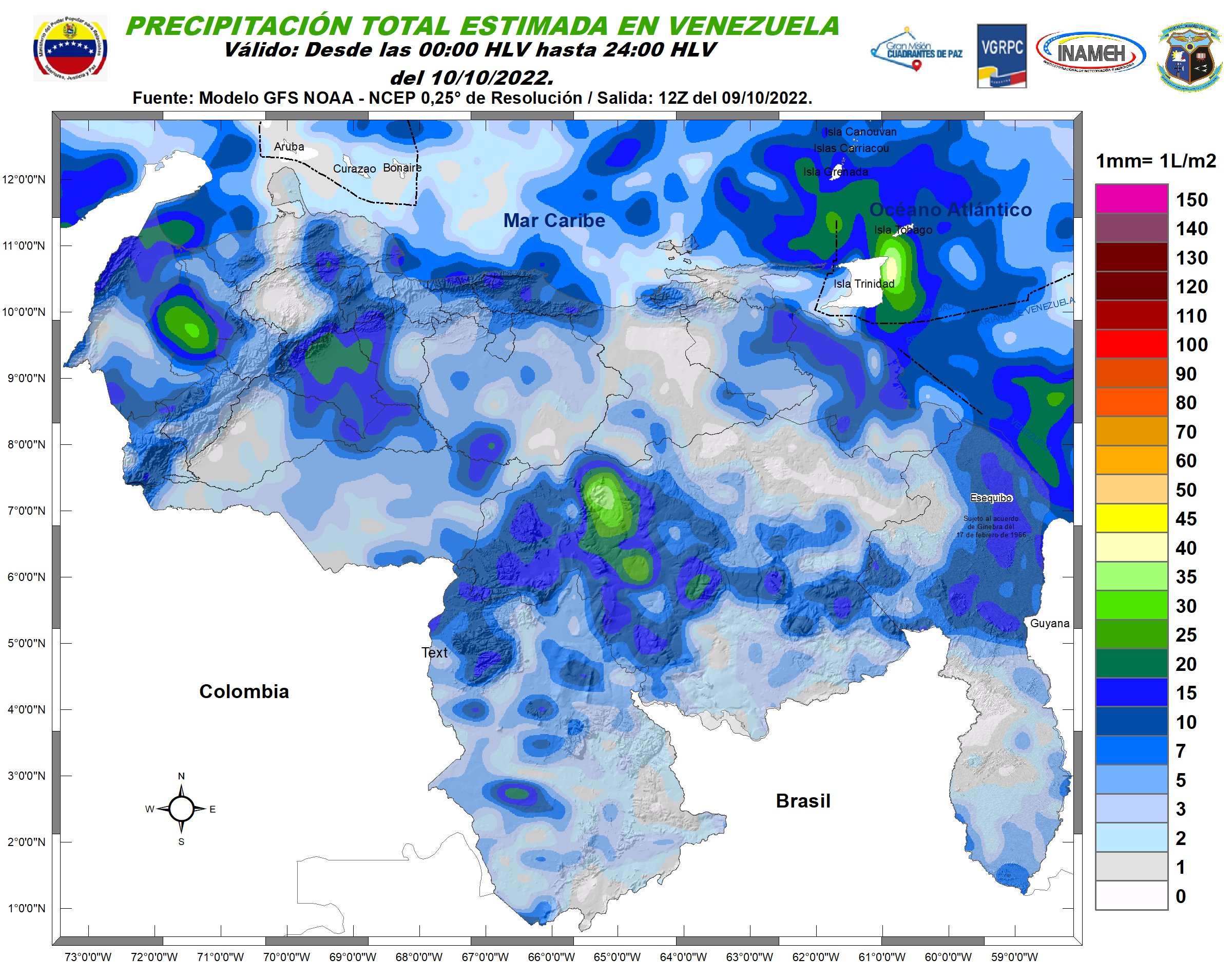 Inameh alerta sobre posibles descargas eléctricas en varias zonas de Venezuela #10Oct