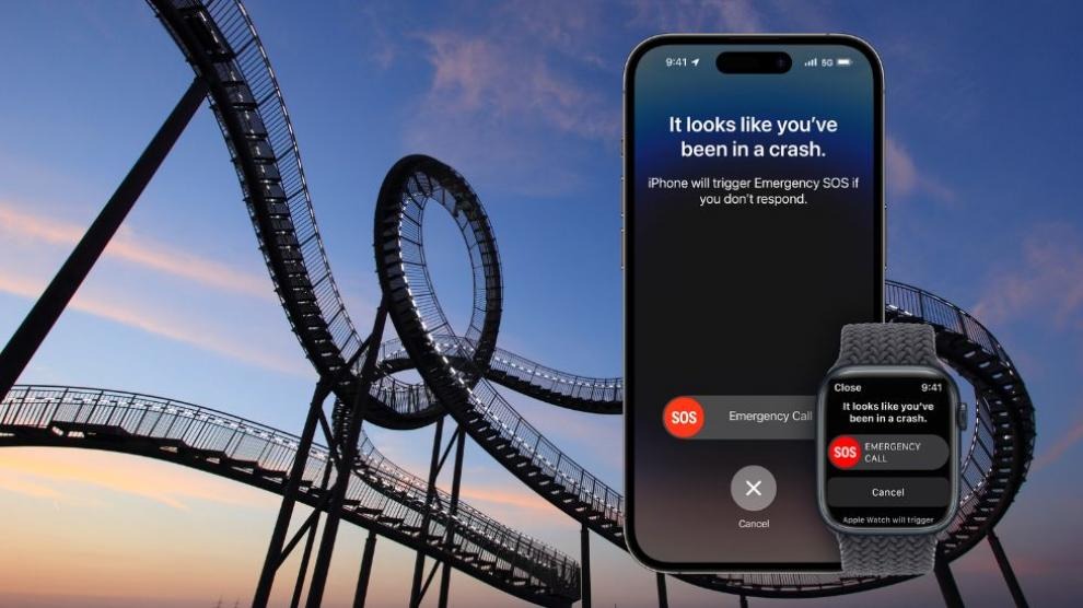 Los iPhone 14 confunden montaña rusa con accidente de tráfico y se disparan las llamadas de emergencia