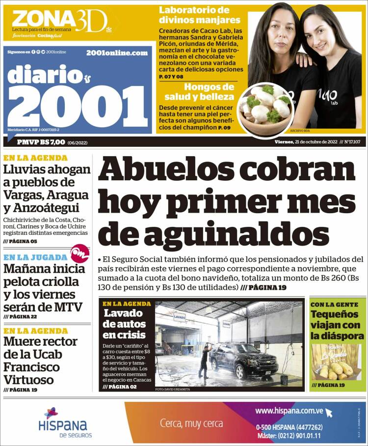 Portadas de este viernes 21 de octubre de 2022