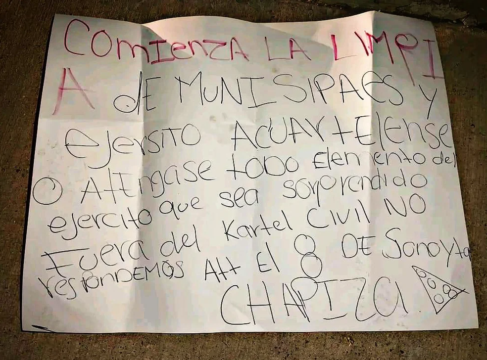 Sicarios de “Los Chapitos” amenazaron con “limpia” de militares y policías mexicanos