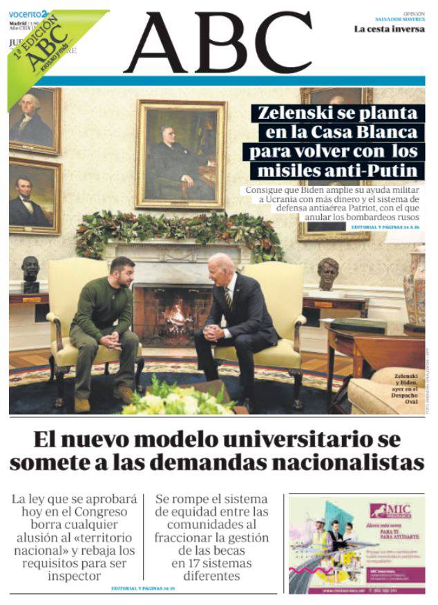 Portadas de la prensa internacional de este jueves 22 de diciembre de 2022