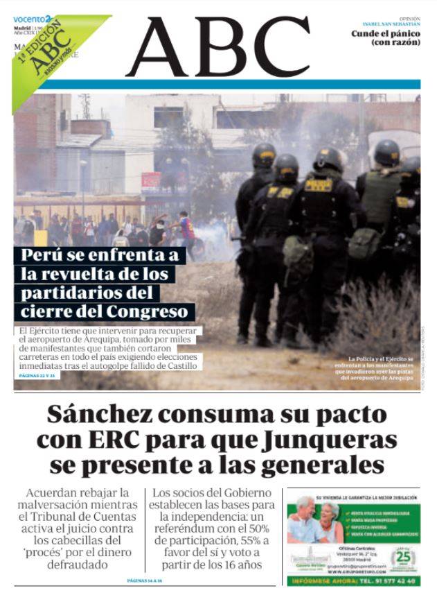 Portadas de la prensa internacional de este martes 13 de diciembre de 2022