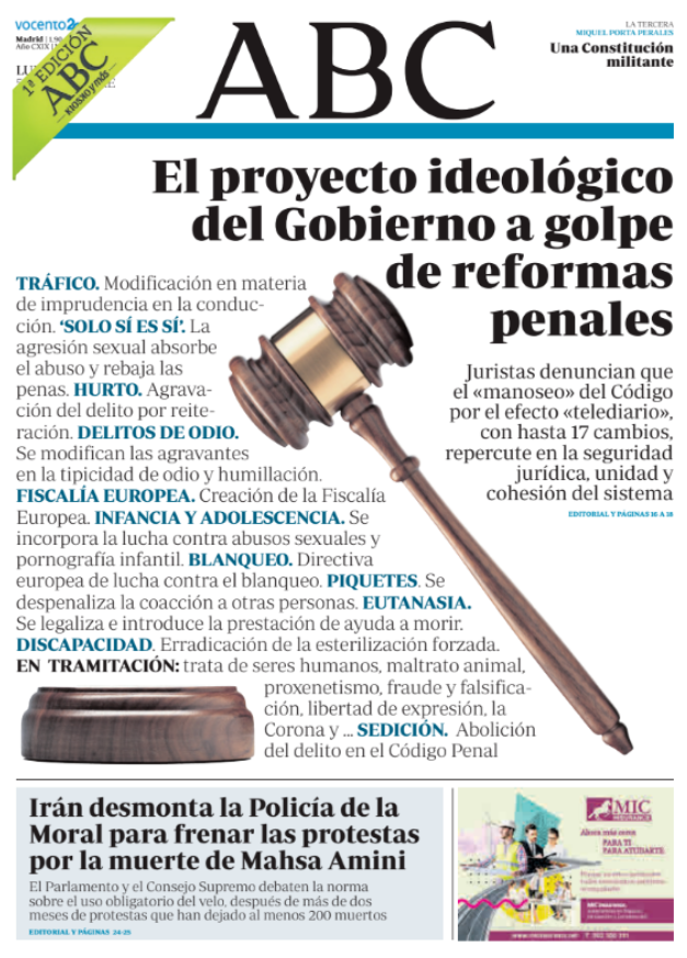 Portadas de la prensa internacional de este lunes 5 de diciembre de 2022