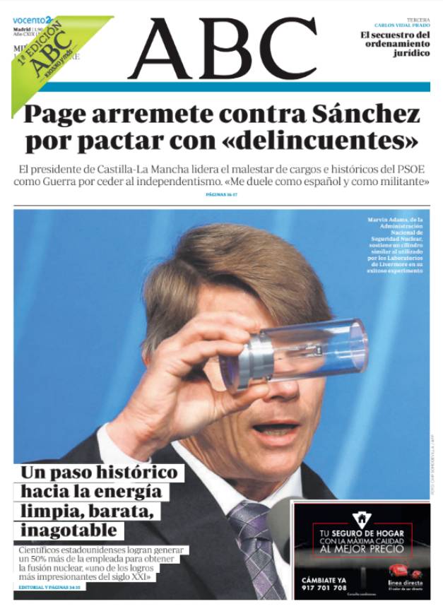 Portadas de la prensa internacional de este miércoles 14 de diciembre de 2022