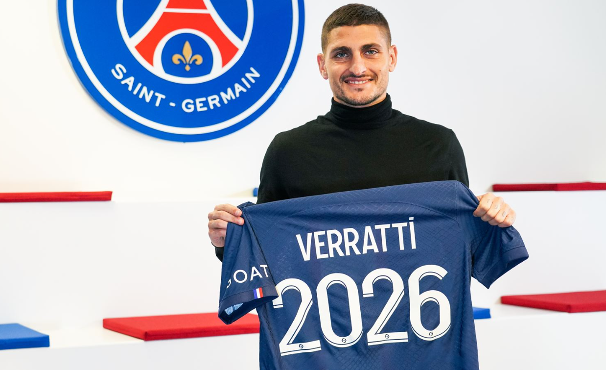 PSG anunció la renovación del centrocampista italiano Marco Verratti