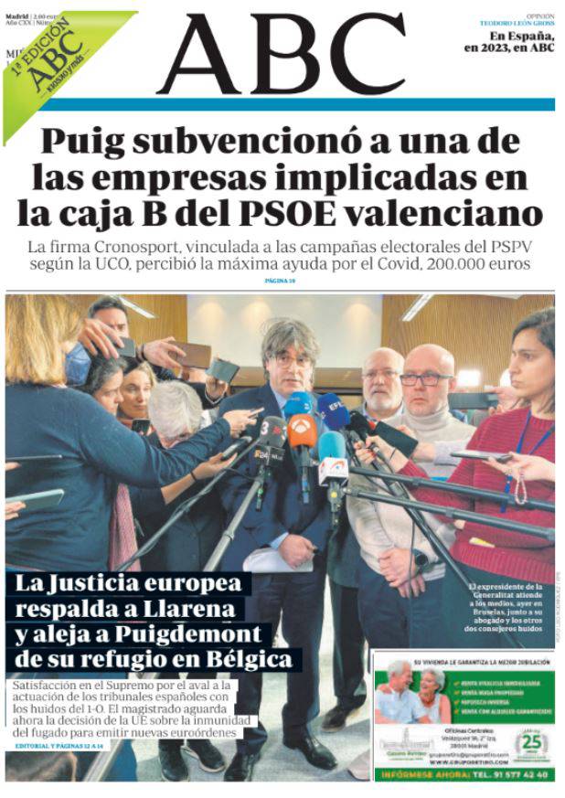 Portadas de la prensa internacional de este miércoles 1 de febrero de 2023