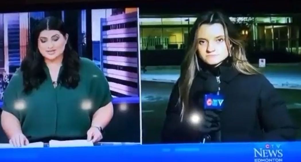 A periodista se le fueron los tiempos y casi se desmaya durante un reportaje en vivo (VIDEO)