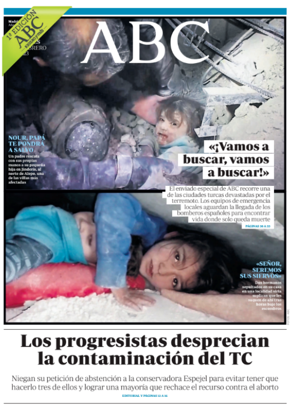 Portadas de la prensa internacional de este miércoles 8 de febrero de 2023