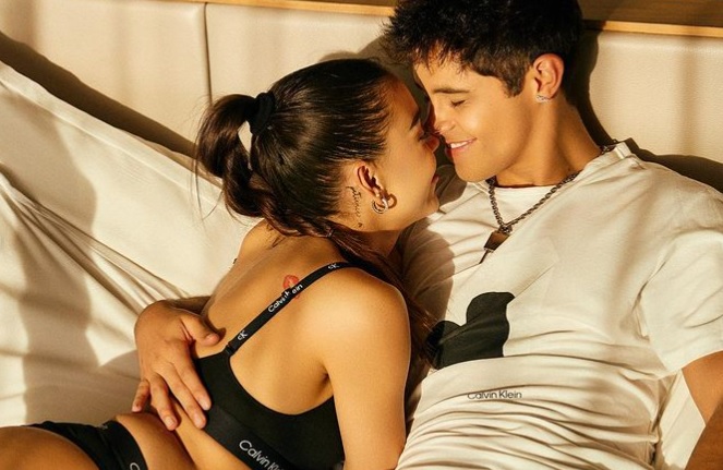 Las íntimas fotos de Danna Paola con su novio en ropa interior