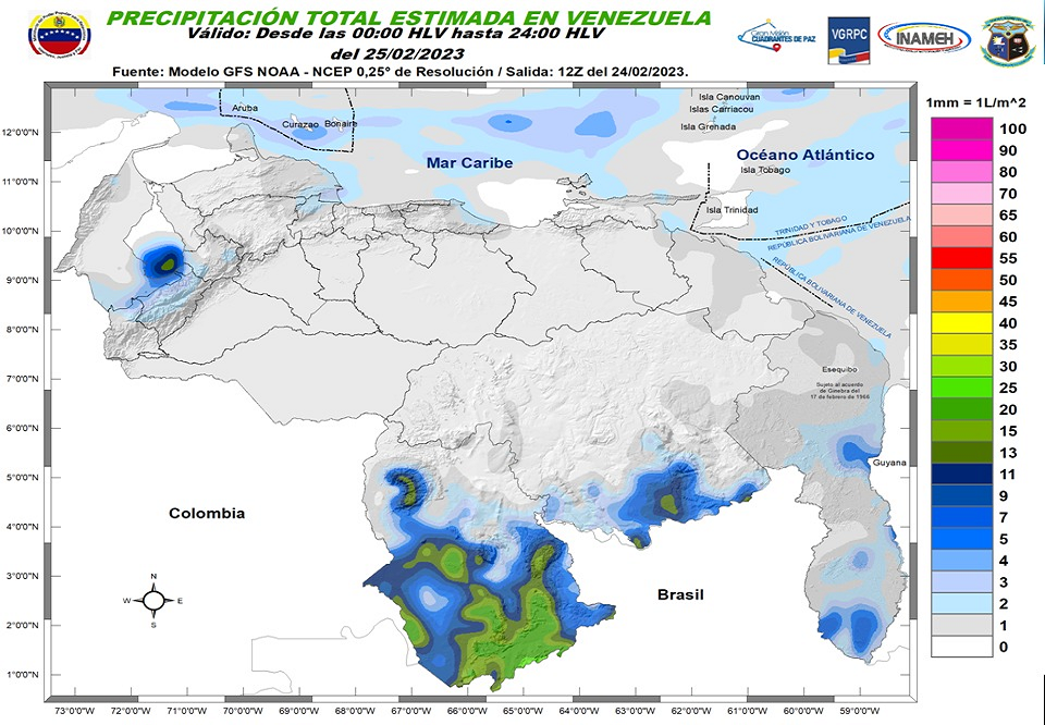 Inameh prevé con poca nubosidad y baja probabilidad de lluvia este #25Feb