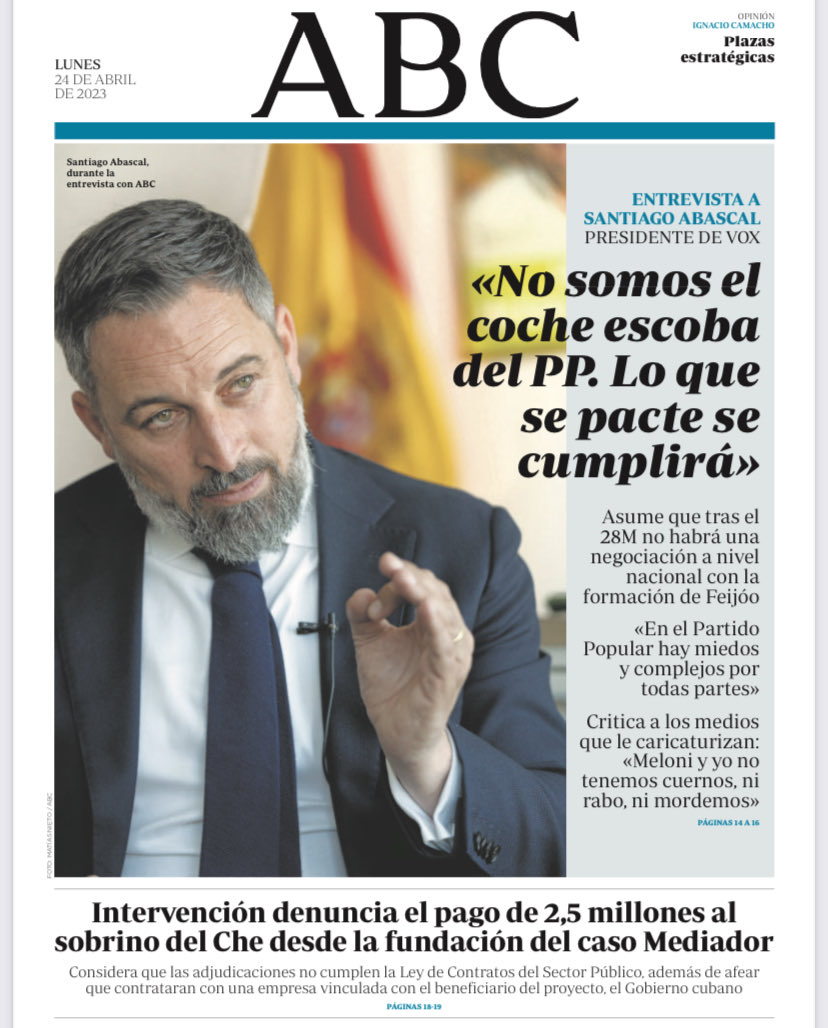 Portadas de la prensa internacional de este lunes 24 de abril de 2023