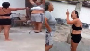 Conflicto vecinal terminó con una mujer agrediendo a punta de correazos a otra en Vargas (VIDEO)
