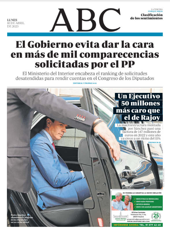 Portadas de la prensa internacional de este lunes 10 de abril de 2023