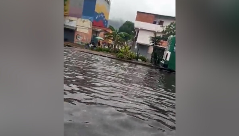 ¡A limpiar las alcantarillas! Laguna en Puente de los Flores de Catia un dolor de cabeza para conductores (Video)