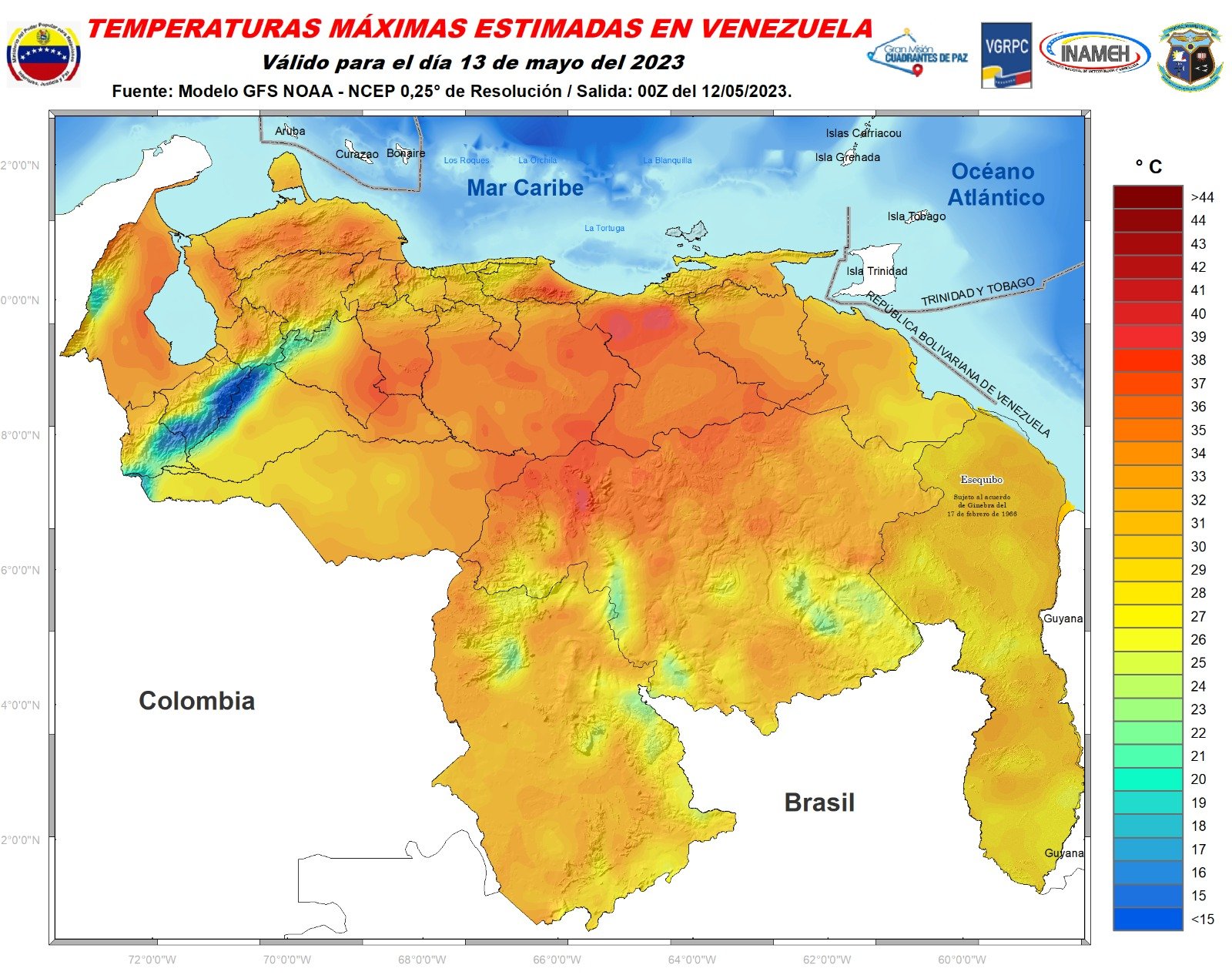 Continuarán las altas temperaturas en todo el territorio nacional, según Inameh