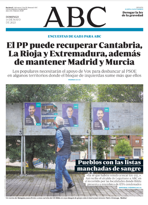 Portadas de la prensa internacional de este domingo 14 de mayo de 2023