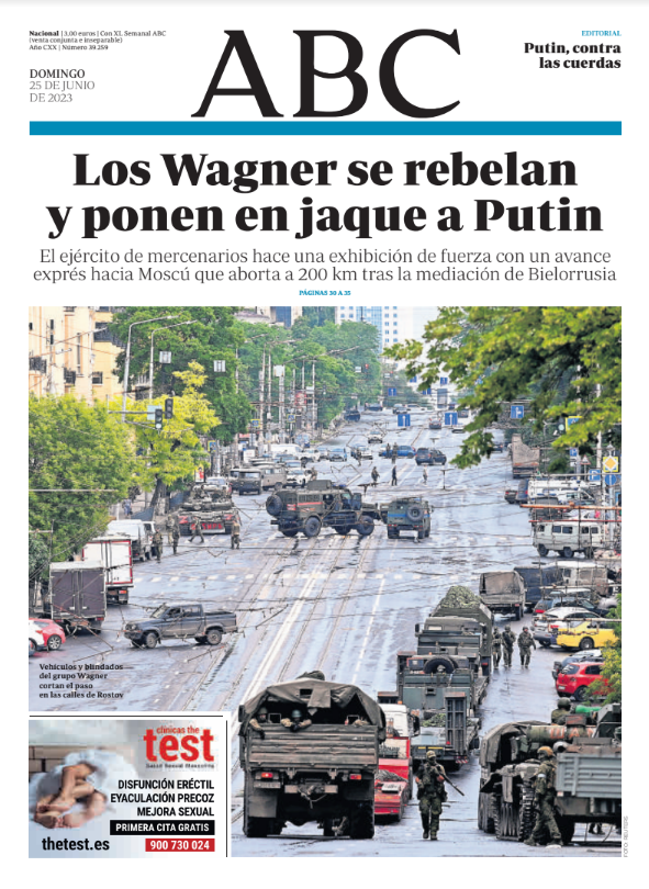 Portadas de la prensa internacional de este domingo 25 de junio de 2023