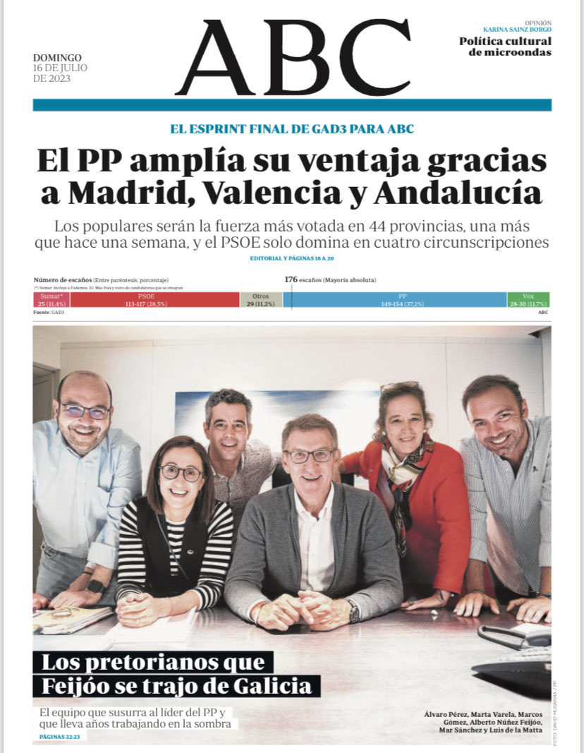 Portadas de la prensa internacional de este domingo 16 de julio de 2023