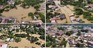 Casi mil 900 familias afectadas por las fuertes lluvias en Bolívar