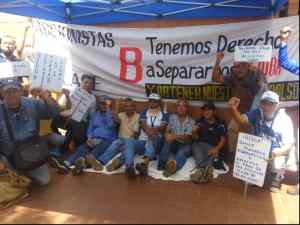 Jubilados del holding CVG iniciaron huelga de hambre (IMÁGENES)