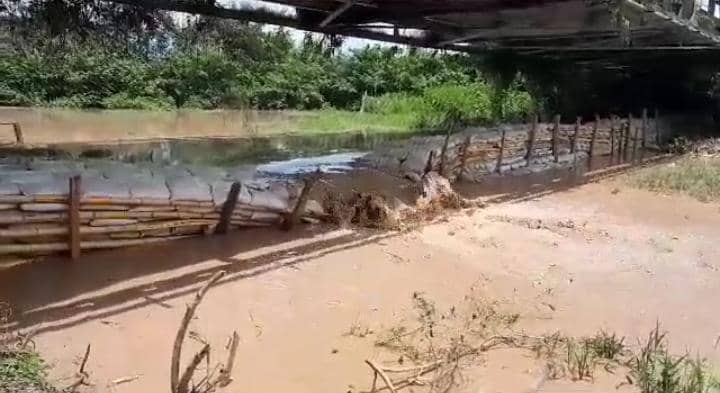 Muro de contención que construyó la alcaldía de Páez en Apure “se echó tres” en menos de un mes