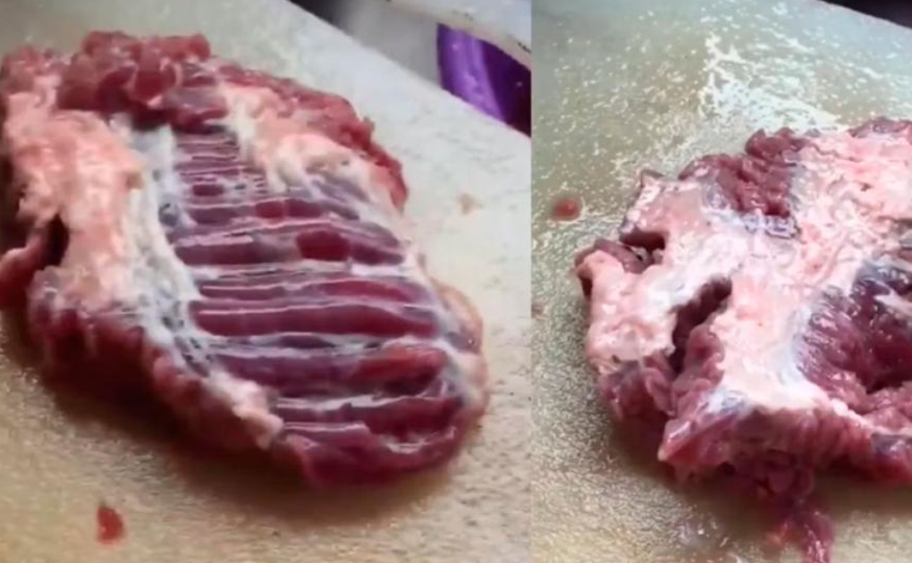 “Cobró vida”: un trozo de carne cruda se puso en movimiento y dejó a todos atónitos