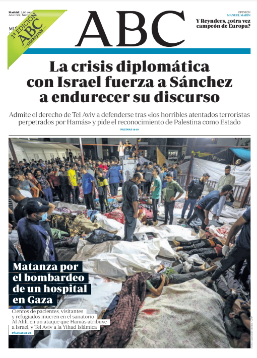 Portadas de la prensa internacional de este miércoles 18 de octubre de 2023